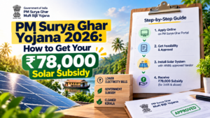 PM Surya Ghar Yojana 2026: How to Get Your ₹78,000 Solar Subsidy
