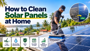How to clean solar panels at home
